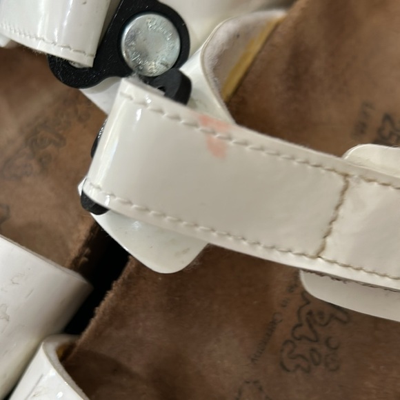Birkenstock Birki White Madura Velcro Sandals Size 39/8 comfort - Picture 3 of 7